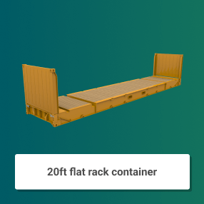 20ft flat rack lp