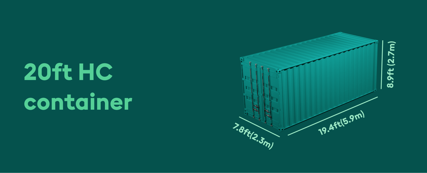 20ft high cube container