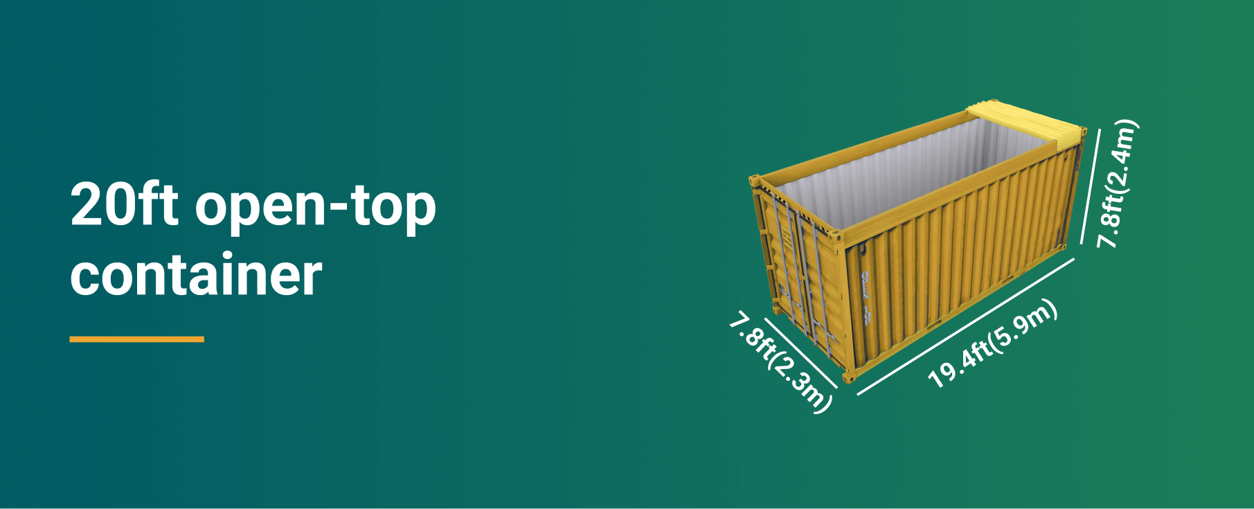 open top container dimensions