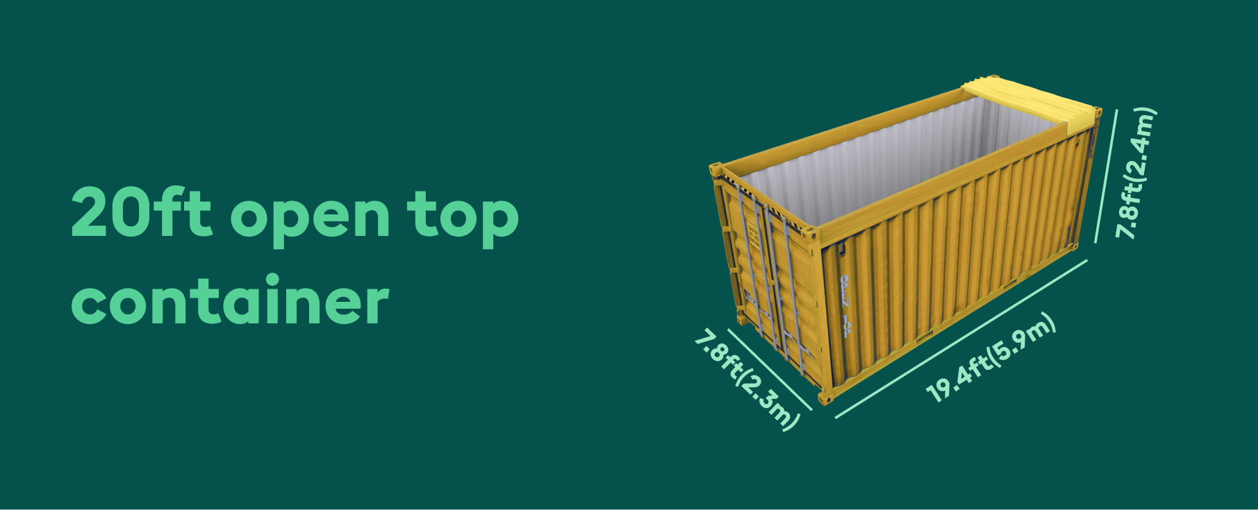 20ft open top container