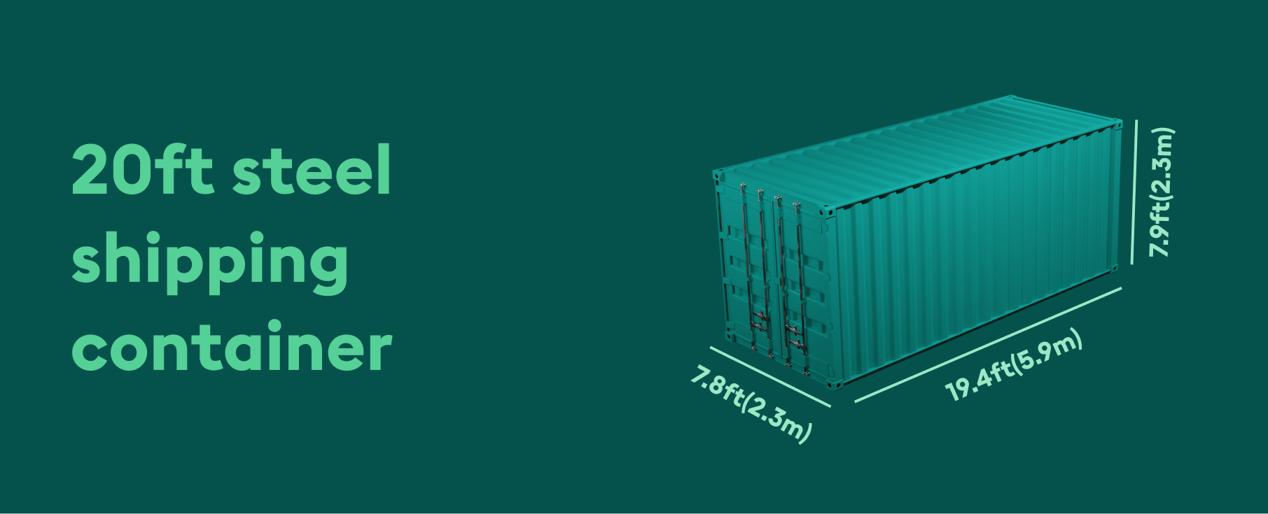 20ft steel shipping container