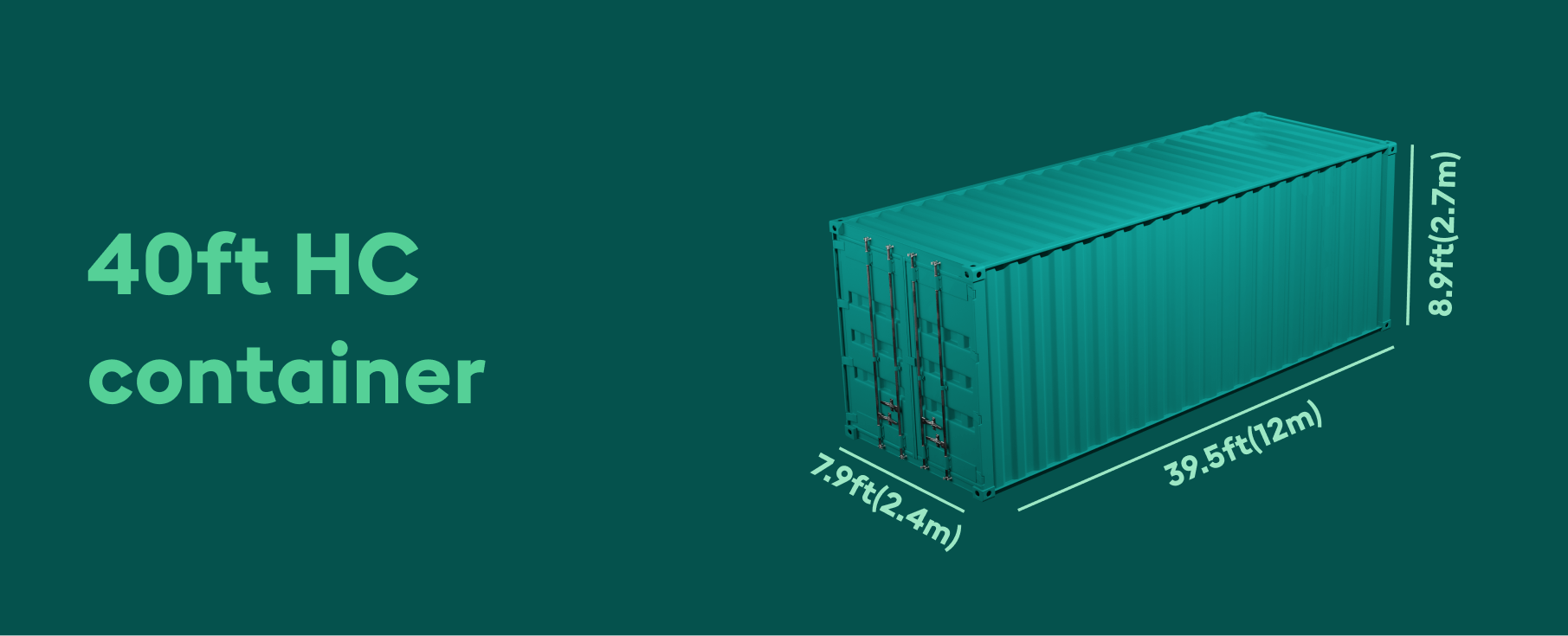 40ft high cube shipping container