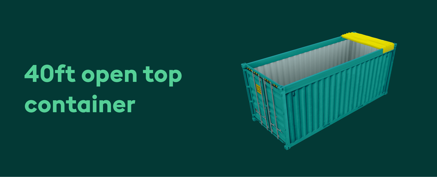 40ft open top container