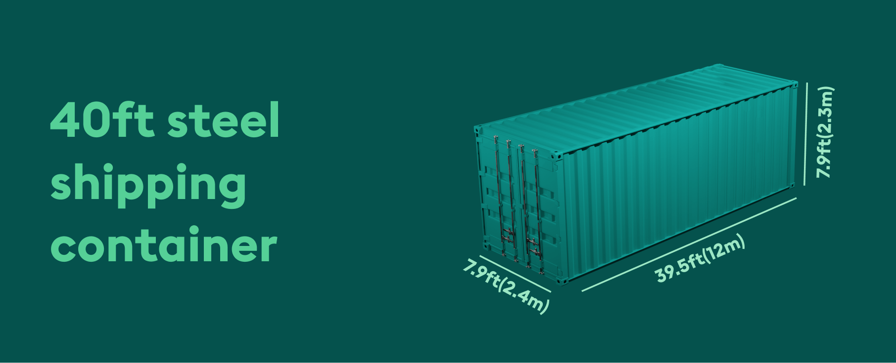 40ft steel shipping container