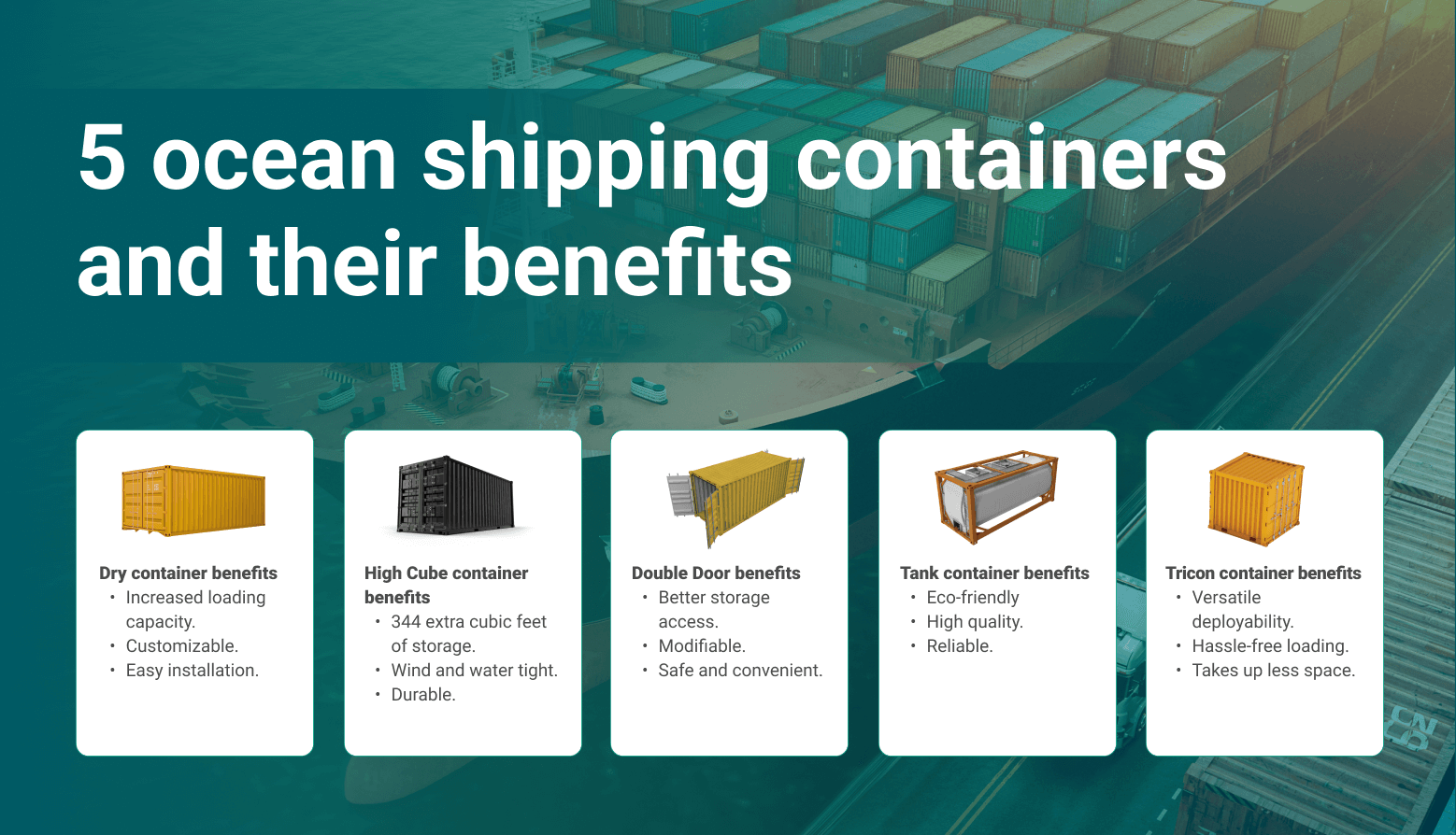 What's ocean shipping? Benefits [+ 5 popular container types]