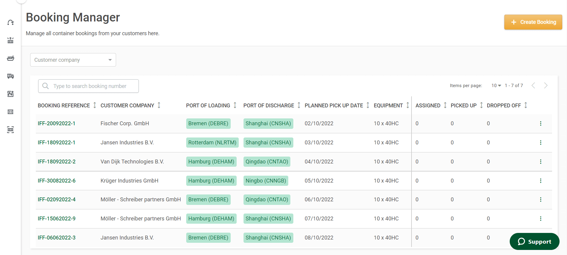 booking manager concontrol