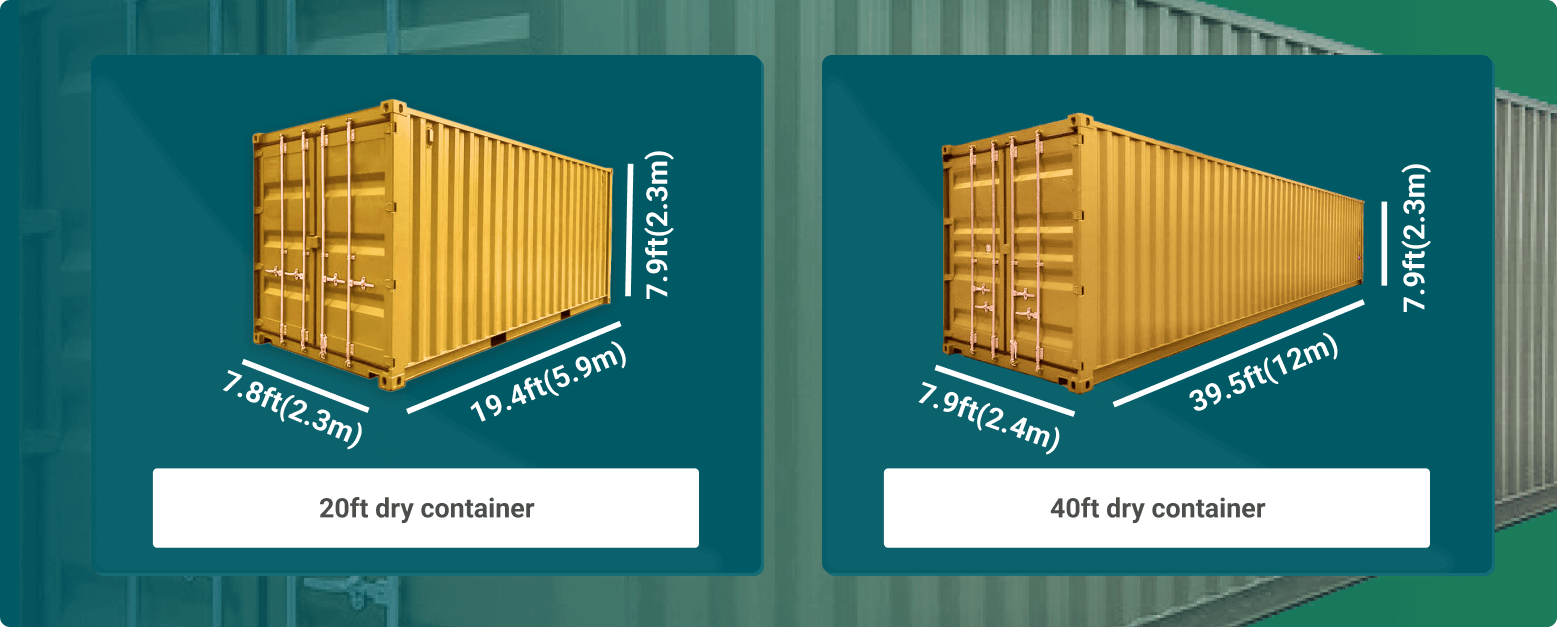 dimensions of the standard shipping container