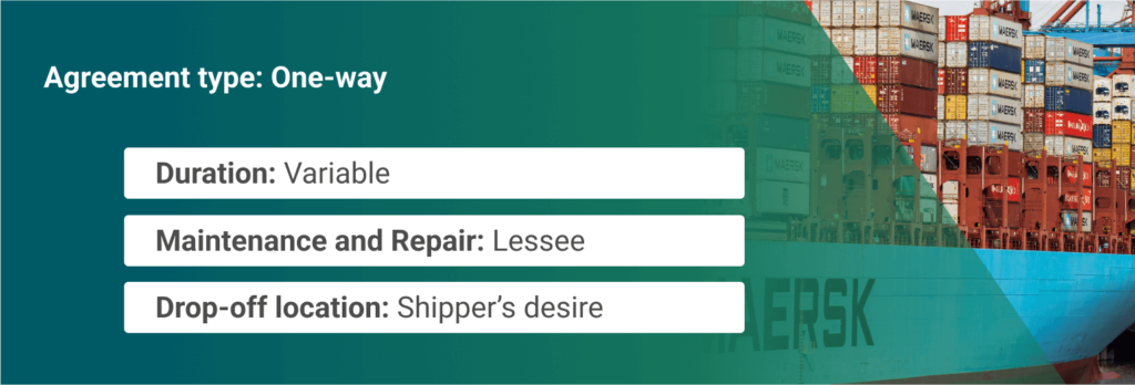 An image with information about the one-way container lease agreement.