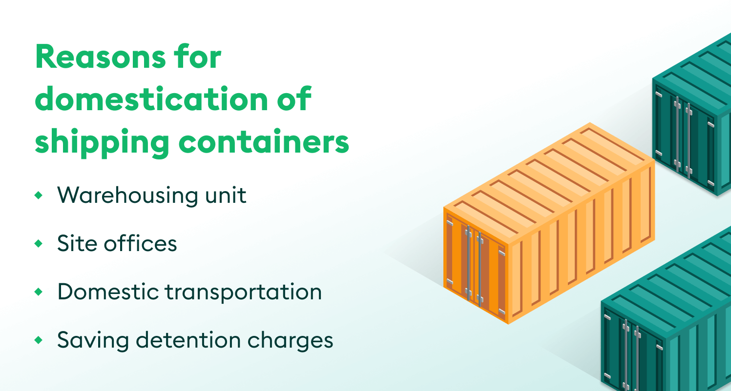 Domestication of shipping container reasons