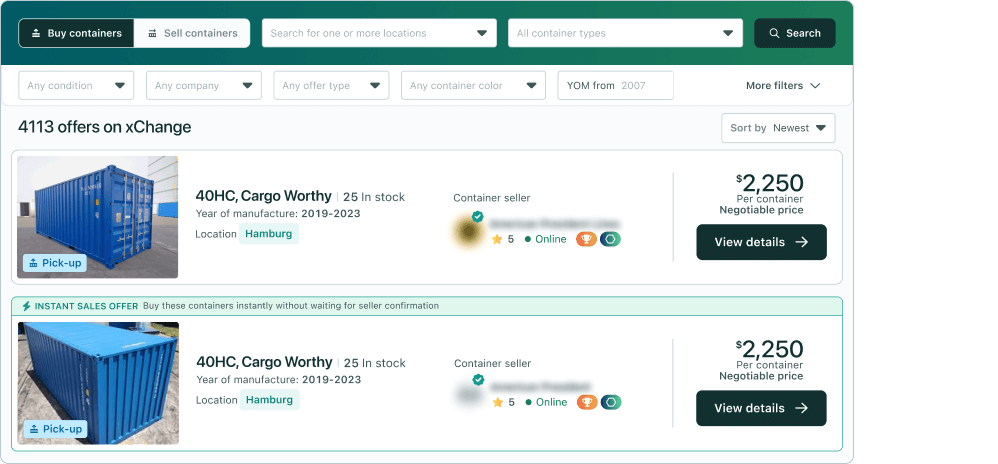 Container trading